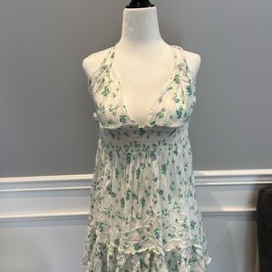 ASOS design summer dress, white with flowers, 100% viscose, size US 2, new